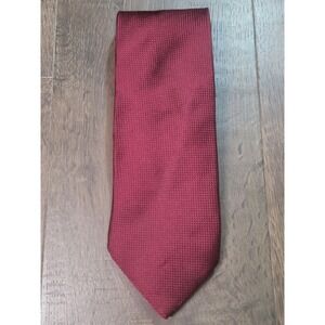 Mark Pendleton Mens Burgundy Red 100% Silk Textured Micro-Basketweave Necktie
